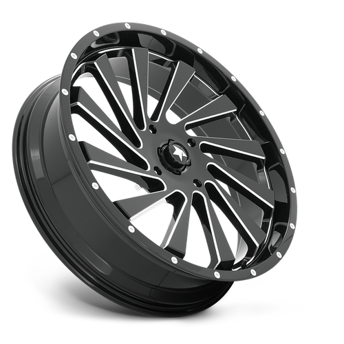 MSA Offroad Wheels M46 Blade Utv 24X7 4X156 +0MM Gloss Black Milled