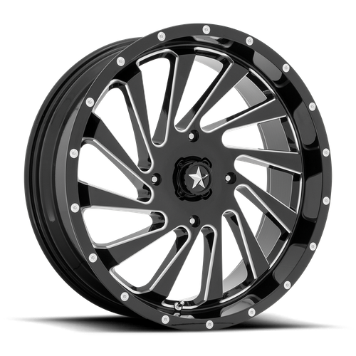 MSA Offroad Wheels M46 Blade Utv 20X7 4X110 +0MM Gloss Black Milled