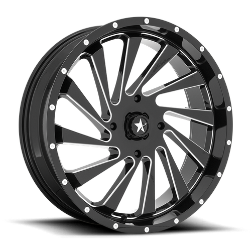 MSA Offroad Wheels M46 Blade Utv 22X7 4X137 +0MM Gloss Black Milled