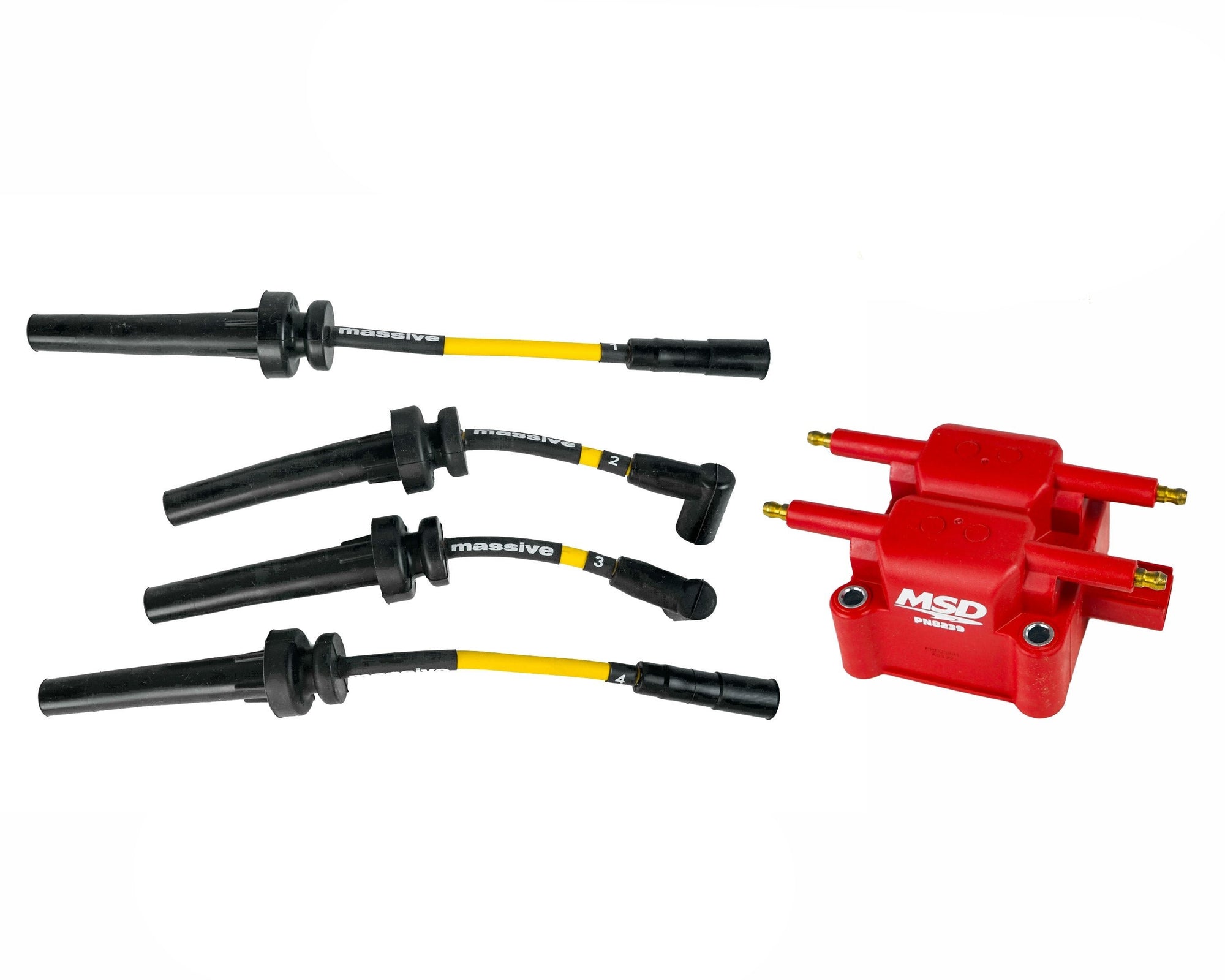 Massive ZAP-PAK Ignition Kit MSD Coil MSX80 Performance Spark Plug Cables Wires Neon SRT-4 2.4 - Massive Speed System