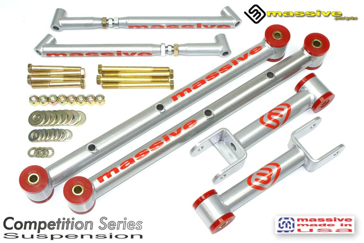MassiveTRACTION SATISFACTION COMPETITION SERIES Upper Lower Control Arms and Braces 68-72 A GM  Body - Massive Speed System