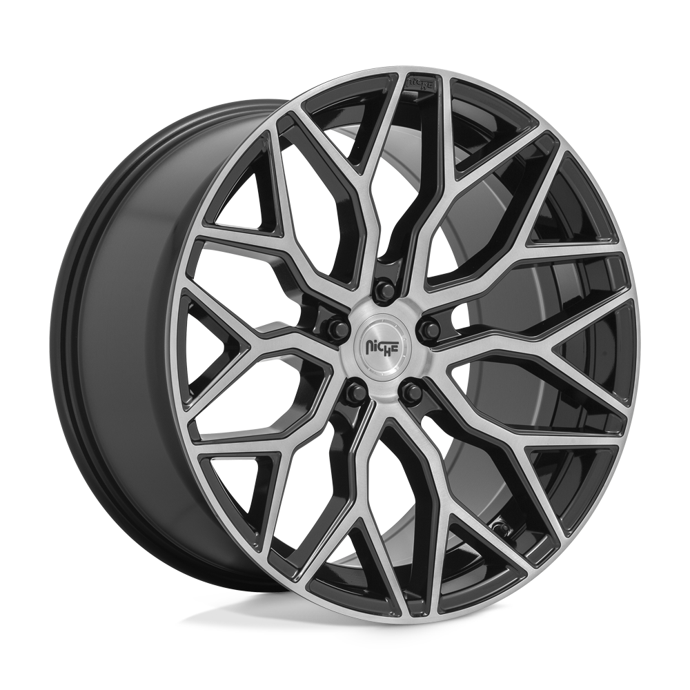 Niche 1PC M262 Mazzanti 22X10 5X120 +30MM Gloss Black Brushed Face