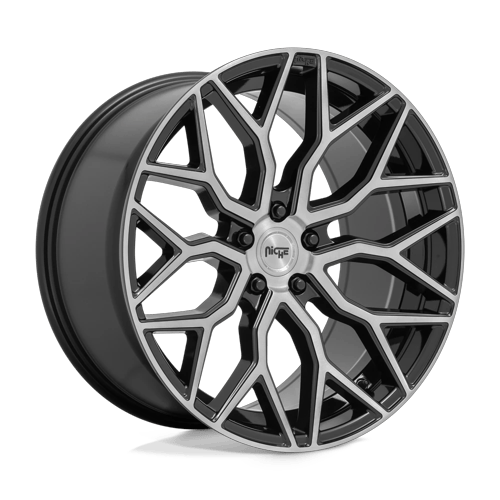 Niche 1PC M262 Mazzanti 20X9 5X114.3 +35MM Gloss Black Brushed Face