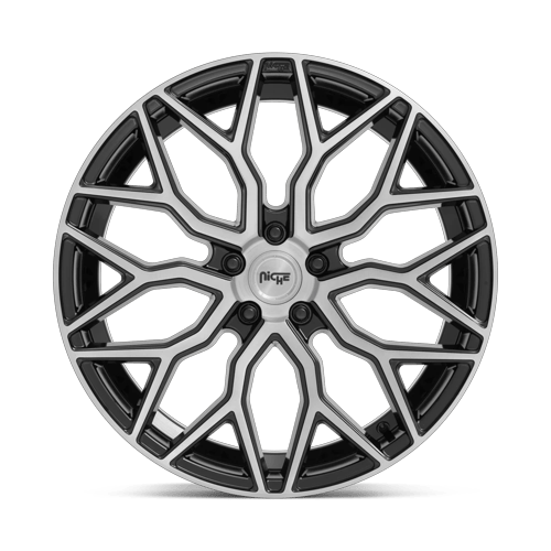 Niche 1PC M262 Mazzanti 20X10.5 5X114.3 +40MM Gloss Black Brushed Face