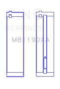 King Engine Bearings Mercedes Benz Om611.960/981/821/962/966 (Size +0.25mm) Main Bearing Set - MB1190XA0.25