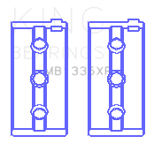 King Engine Bearings Kawasaki ZX-14R (2012-) #2/4 (Size STD) Main Bearing Set - MB1335XPSTD-2