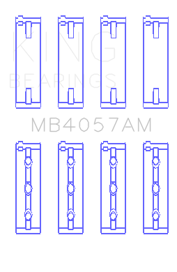 King Engine Bearings Honda C27A4 (Size +0.50mm) Main Bearing Set - MB4057AM0.5