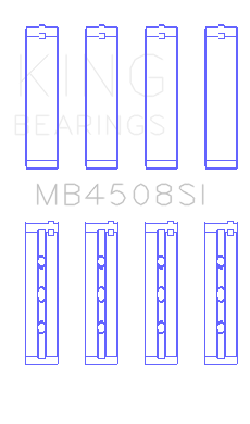 King Acura J30A/J32A/J35A/J35Z (Size +.025) Performance Main Bearing Set - MB4508SI0.25