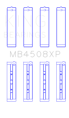 King Honda J30 / J35 (Size STDX) Tri Metal Main Bearing Set - MB4508XPSTDX