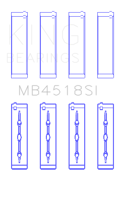 King Engine Bearings Chrysler Pentastar 3.6L Erb V6 (Size +0.75mm) Main Bearing Set - MB4518SI0.75