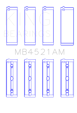 King Mercedes Benz M 272.911 / M 272.920 Crankshaft Main Bearing Set - MB4521AM