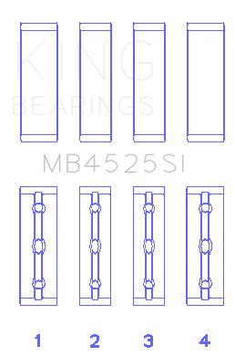 King Toyota 2GR-FE Main Bearing Set - MB4525SI