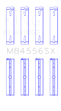 King VM Motori A630/L630 Ecodiesel 3.0L (Size 0.25) Main Bearing Set - MB4556SX0.25