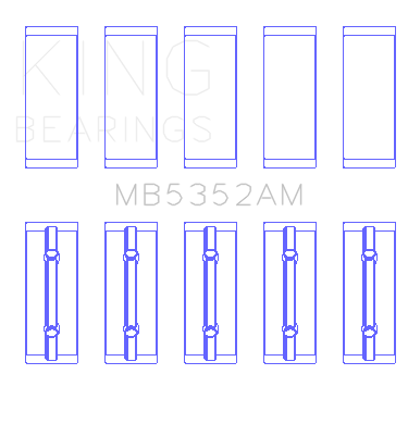 King Engine Bearings Renault K9K/K4M (Size +0.75mm) Main Bearing Set - MB5352AM0.75