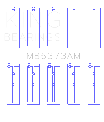 King Engine Bearings Nissan Ga14DE/Ga16DE/Qg18DE (Size +0.25mm) Main Bearing Set - MB5373AM0.25