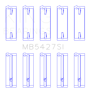 King Engine Bearings Honda L13A4/L15A (Size +0.25mm) Main Bearing Set - MB5427SI0.25