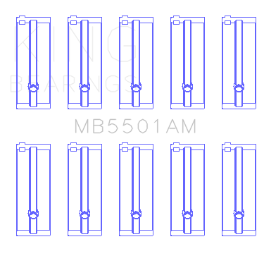 King Engine Bearings Suzuki F8/F10/(Size +0.50mm) Main Bearing Set - MB5501AM1.5