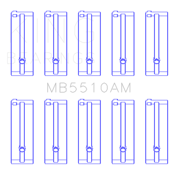 King Engine Bearings Mazda E3/E5/(Size +0.50mm) Main Bearing Set - MB5510AM0.5
