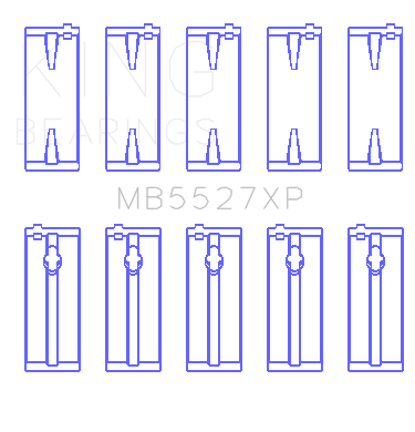 King Toyota 4AGE/4AGZE 16V 1.6L (Size STDX) Performance Main Bearing Set - MB5527XPSTDX