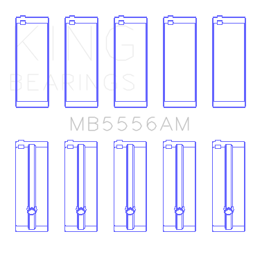 King Engine Bearings Suzuki G-13 (Size +0.50mm) Main Bearing Set - MB5556AM0.5