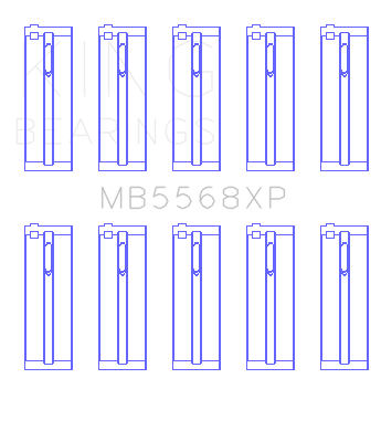King Acura D16A1 / 97-01 Honda H22A4 / 98+ F23A (Size STD) Performance Main Bearing Set - MB5568XP