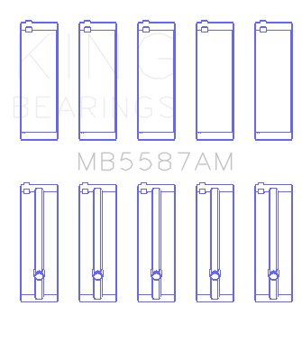 King Engine Bearings Suzuki G15A/G16A/B (Size +0.25mm) Main Bearing Set - MB5587AM0.25