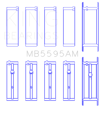 King Engine Bearings Datsun Ka-24E (Size +0.25mm) Main Bearing Set - MB5595AM0.25