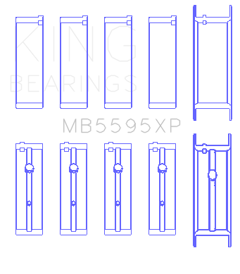 King Nissan KA-24DE (Size STDX) Performance Main Bearing Set - MB5595XPSTDX