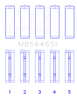 King Toyota 1AZFE/2AZFE Main Bearing Set - MB5646SI