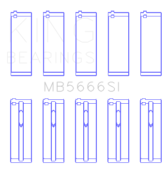 King Engine Bearings Mercedes Benz M271 C-Class (Size +0.50mm) Main Bearing Set - MB5666SI0.5