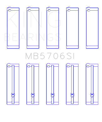King Hyundai i30 G4FC (Size +0.75mm) Main Bearing Set - MB5706SI0.75