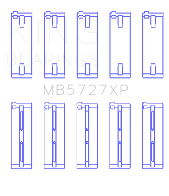 King Engine Bearings Suzuki M16A (Size STDX) Main Bearing Set - MB5727XPSTDX