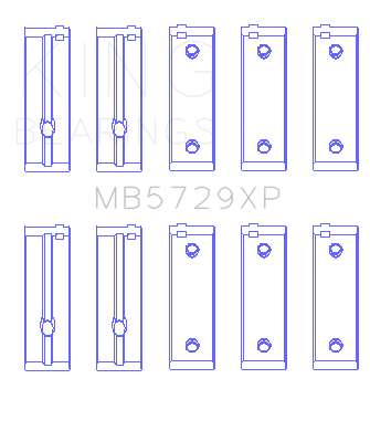 King Peugeot TU3UP/TUD05 - (Size STD) Performance Main Bearing Set - MB5729XP