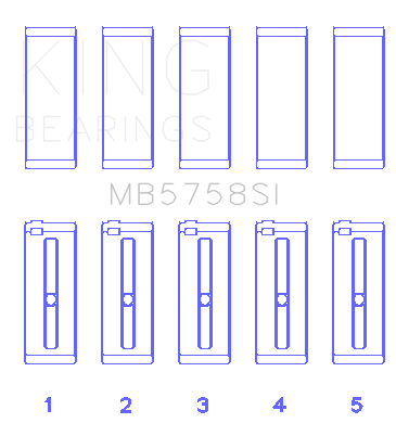 King 2007 Mini Cooper N14B16 (Size +.3mm Undersize) Main Bearing Set - MB5758SI0.3