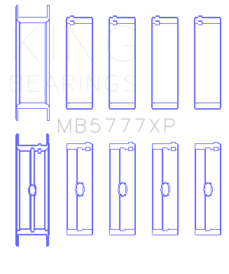 King Dart LS Next Block (Size .010 Oversized) Performance Main Bearing Set - MB5777XP010