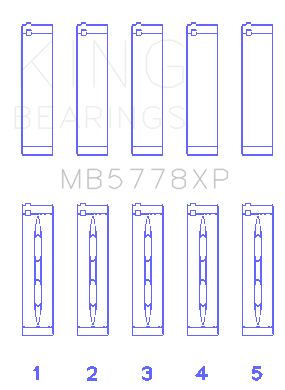 King Audi BYT/ CDNC/ CCZD/ CPSA (Size 0.26) Main Bearing Set - MB5778XP.026