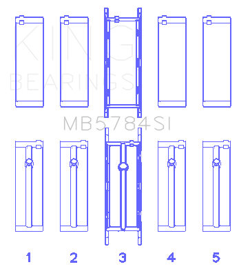 King 13-15 BMW 320i Main Bearing Set - MB5784SI
