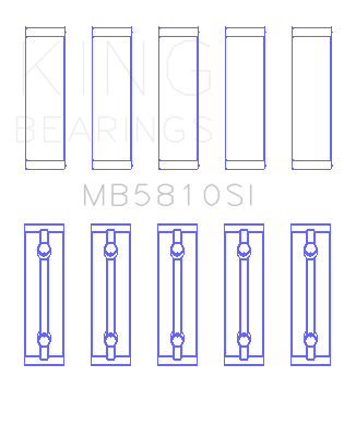King Toyota 2AR-FE/ 2AR-FXE (Size 0.05) Main Bearing Set - MB5810SI0.5