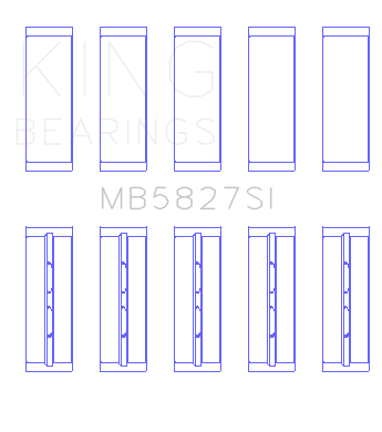King Toyota 1TR-FE/ 2TR-FE Main Bearing Set - MB5827SI