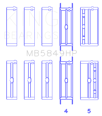 King Pontiac 455 Main Bearing Set - MB5849HP