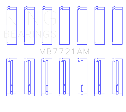 King Mercedes Benz M103 / M104 / OM603 Bi-Metal Aluminum Main Bearing Set - MB7721AM