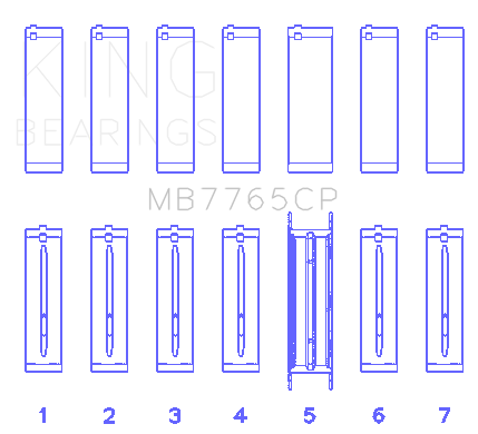 King GMC 4.2 Vortec L6 Main Bearing Set - MB7765CP