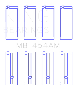 King Engine Bearings Suzuki G-10 (Size +0.25mm) Main Bearing Set - MB454AM0.25