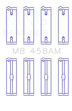 King Mitsubishi 181CI 3.0L 6G72 V6 (Size STD) Main Bearing Set - MB458AM