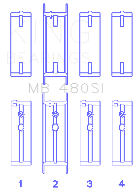 King Buick V6 Main Bearing Set - MB480SI010