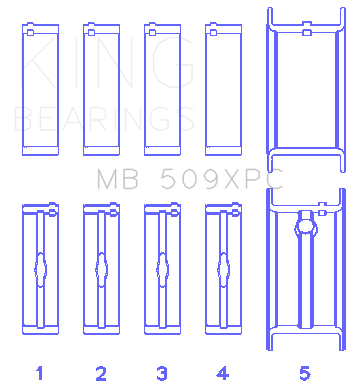 King Chevrolet 400 V8 Coated Performance Rod Bearing Set - MB509XPCSTDX