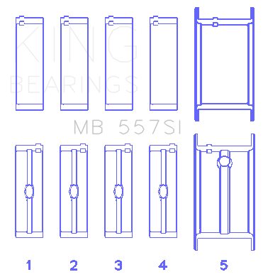 King Engine Bearings For General Motors 262/267/302/307/327/350 - MB557SI010