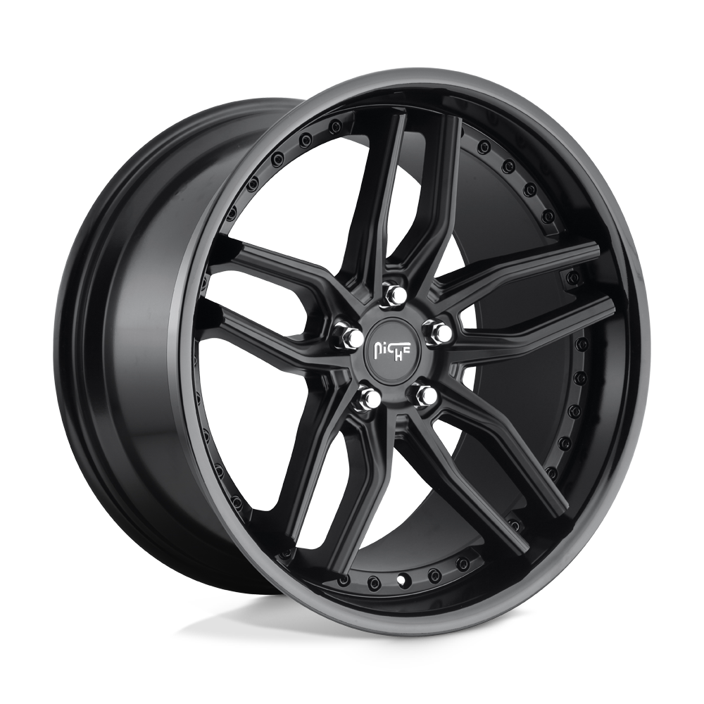 Niche 1PC M194 Methos 20X10.5 5X120 +35MM Gloss Black Matte Black
