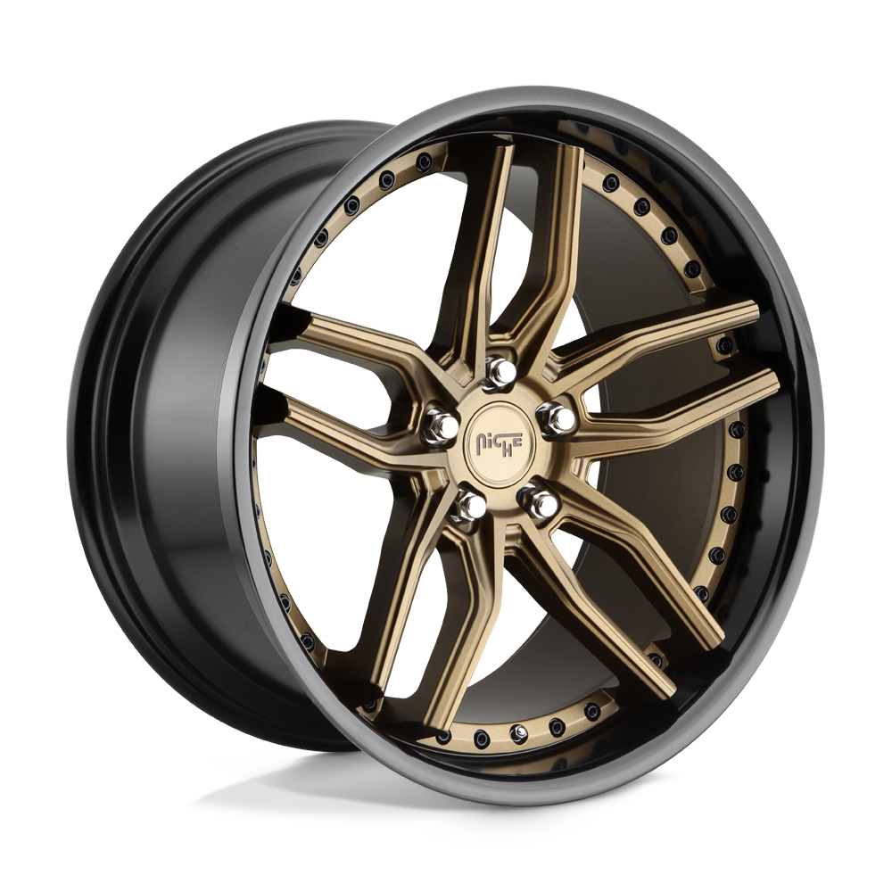 Niche 1PC M195 Methos 20X10.5 5X115 +20MM Matte Bronze Black Bead Ring