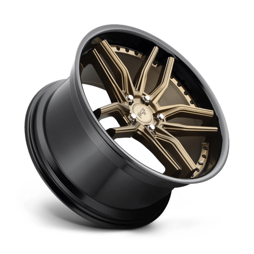Niche 1PC M195 Methos 20X9 5X112 +38MM Matte Bronze Black Bead Ring